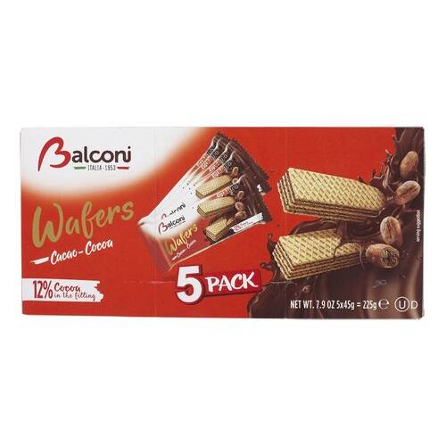 BALCONI wafers cacao multipack 5x45g