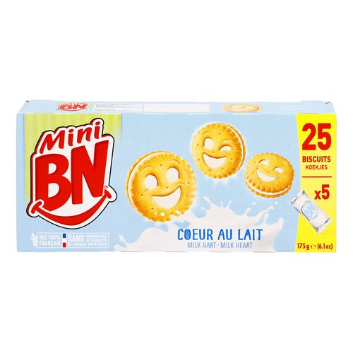 BN MINI Koek Hart Melk 5x35g