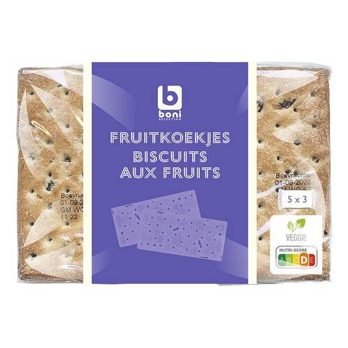 BONI fruitkoekjes 6x3st 262g