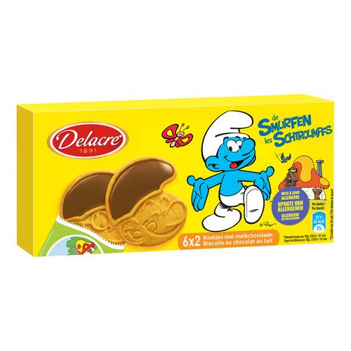 DELACRE De Smurfen melkchocolade 6x25g