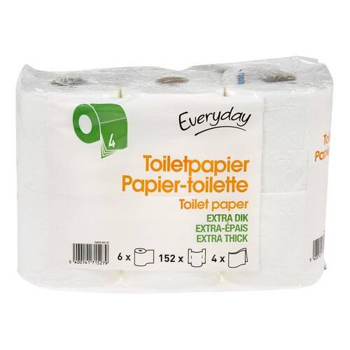 EVERYDAY Toiletpapier 4l 152v 6r