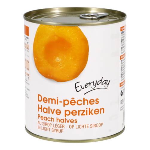 EVERYDAY halve perzik siroop blik 820g