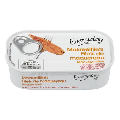 EVERYDAY makreelfilets tomatensaus 125g