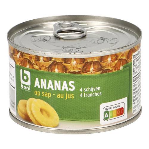 BONI ananasschijf op sap 227g