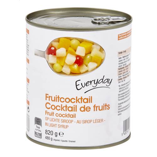 EVERYDAY fruitcocktail in siroop 820g